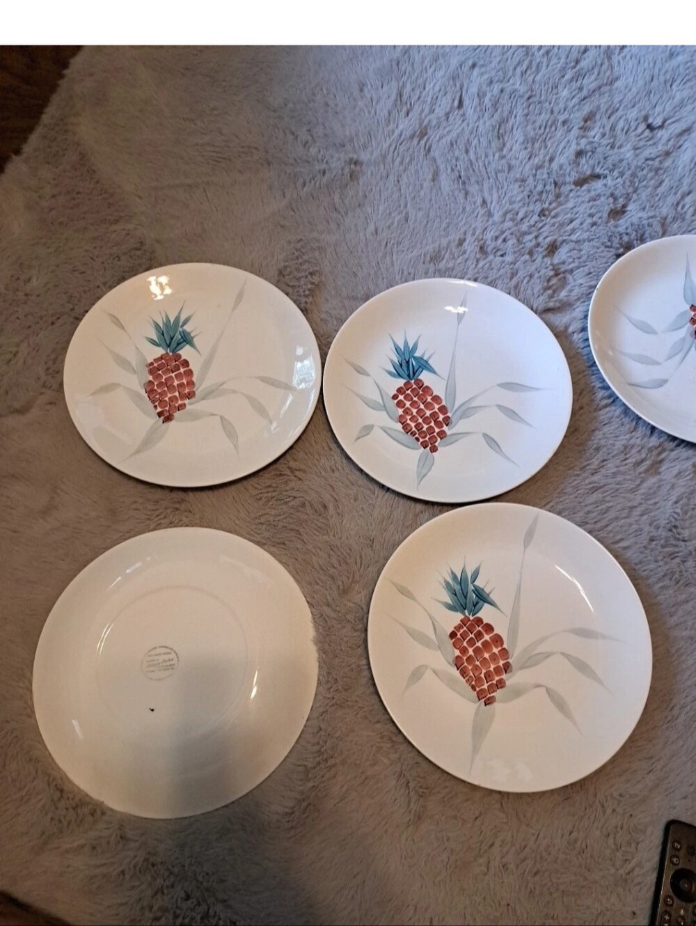 RIDGWAY POTERIES LTD ENGLAND PINEAPPLE DINNER PLATE 🍽 X4